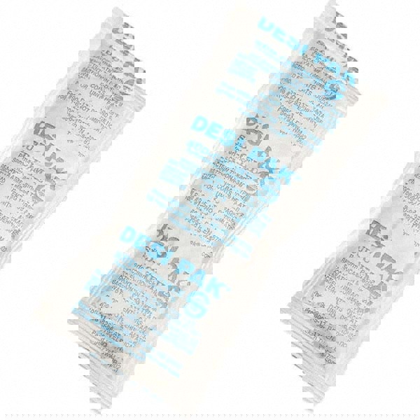 Desiccant Packets; Material: Clay ; Packet Size: 2 oz ; Container Type: Pail ; Area Protected: 1.67ft3 ; Number of Packs per Container: 150 ; UNSPSC Code: 41123003